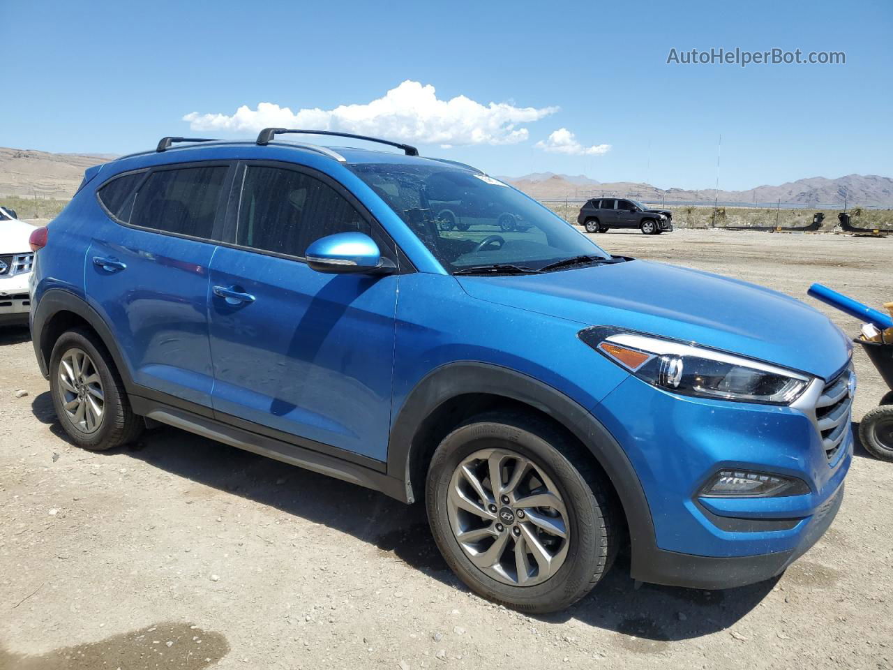 2017 Hyundai Tucson Limited Синий vin: KM8J33A40HU524991