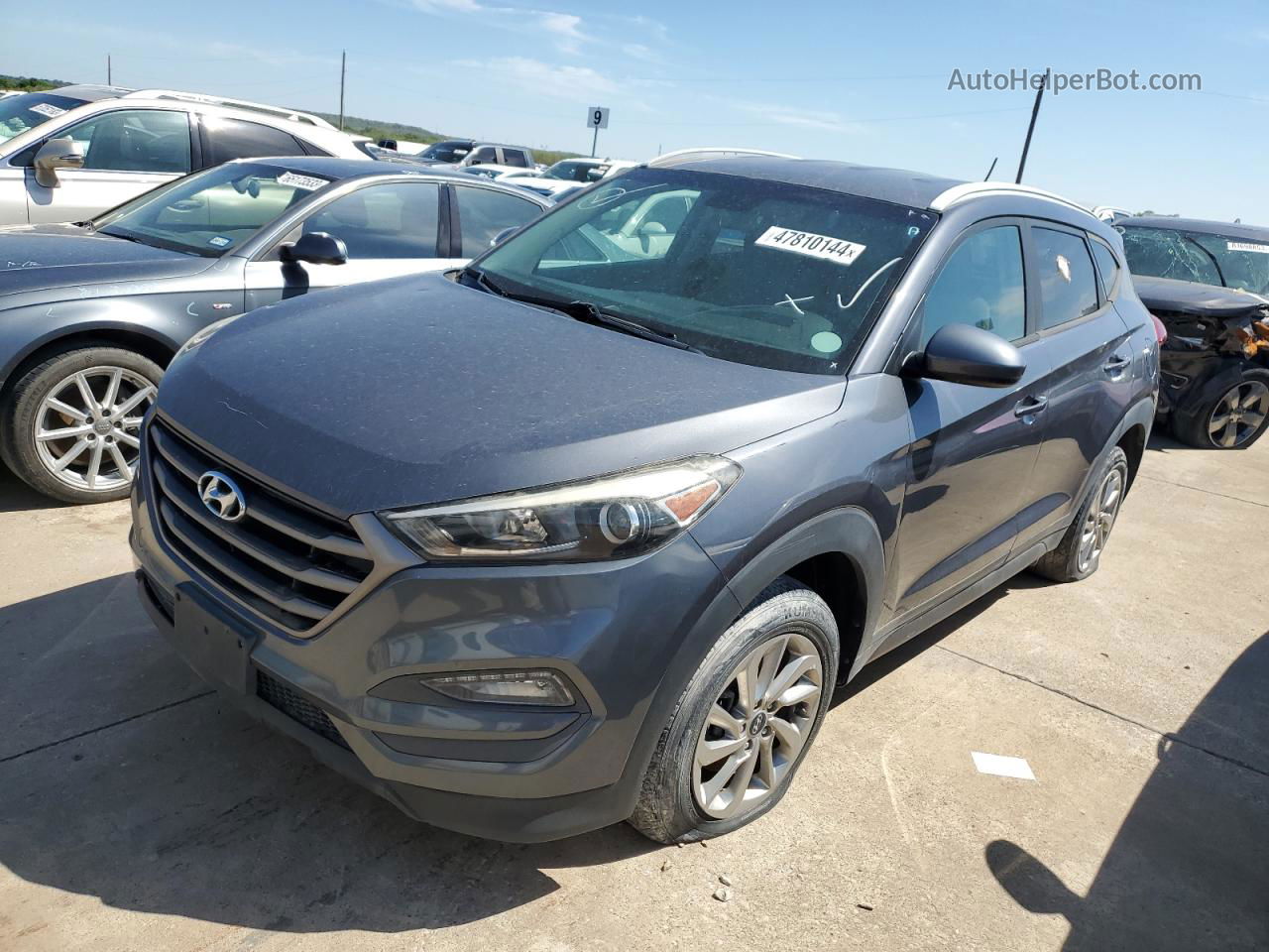 2016 Hyundai Tucson Limited Gray vin: KM8J33A41GU117633