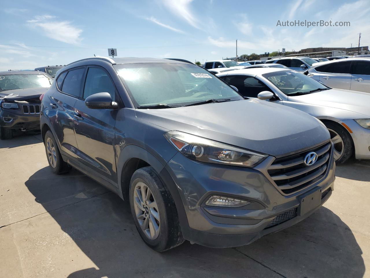 2016 Hyundai Tucson Limited Gray vin: KM8J33A41GU117633