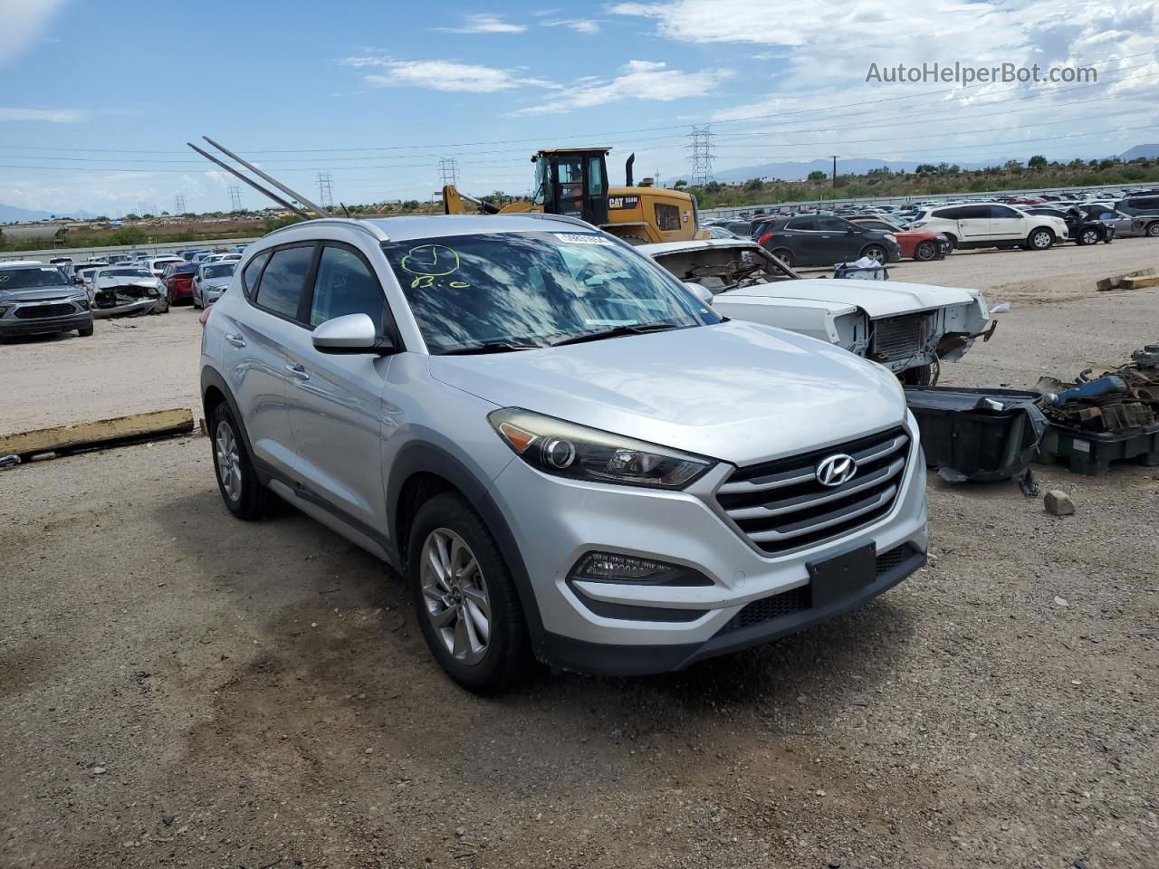 2017 Hyundai Tucson Limited Серебряный vin: KM8J33A41HU274273