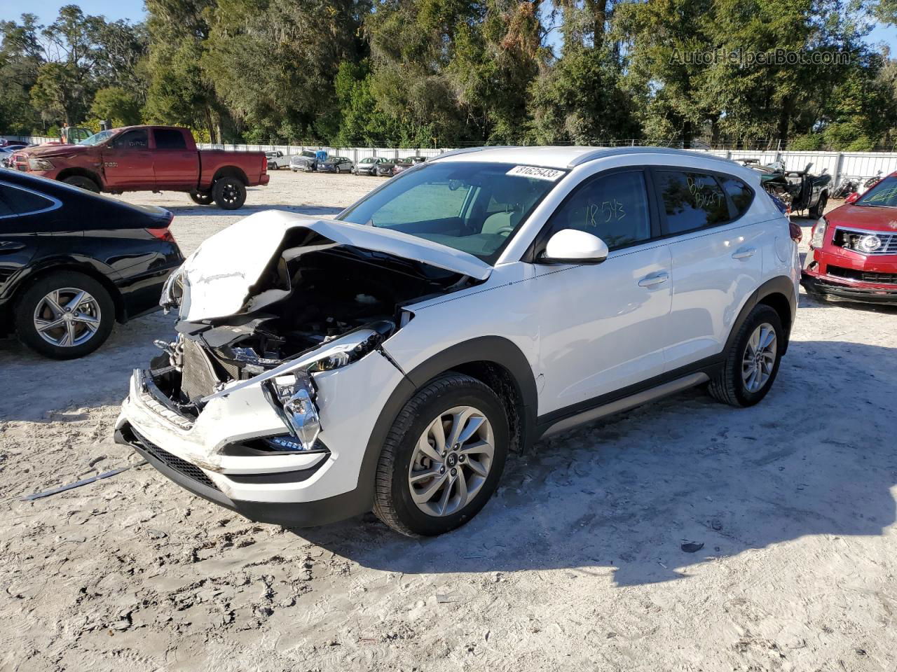 2017 Hyundai Tucson Limited White vin: KM8J33A41HU278095