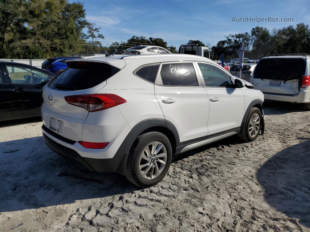 2017 Hyundai Tucson Limited Белый vin: KM8J33A41HU278095