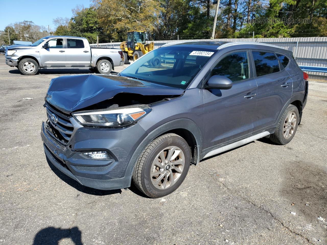 2017 Hyundai Tucson Limited Серый vin: KM8J33A41HU476224