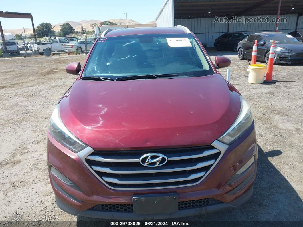 2018 Hyundai Tucson Sel Бордовый vin: KM8J33A41JU624099