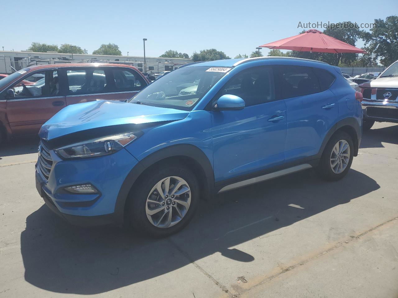 2017 Hyundai Tucson Limited Blue vin: KM8J33A42HU329975