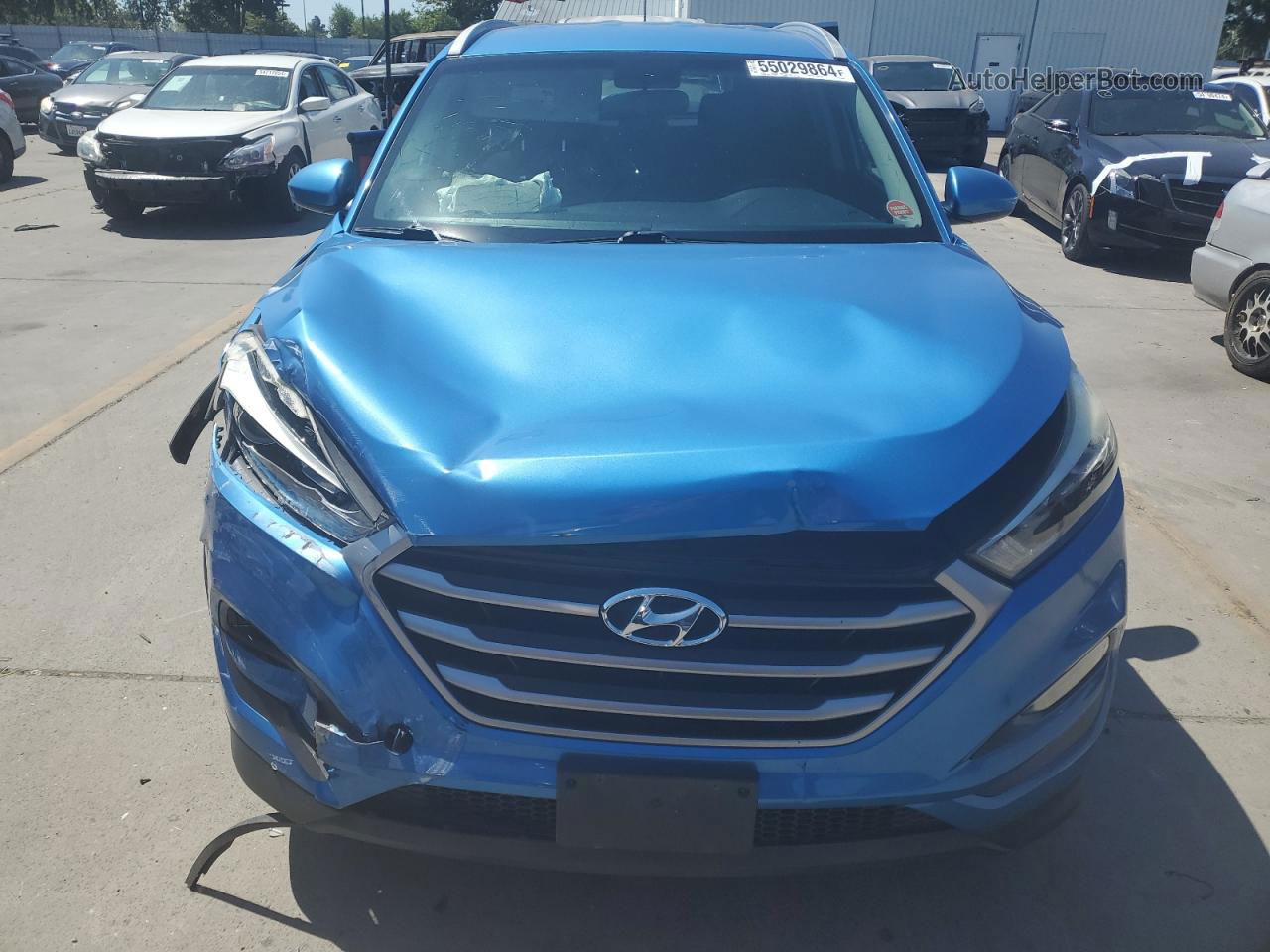 2017 Hyundai Tucson Limited Blue vin: KM8J33A42HU329975