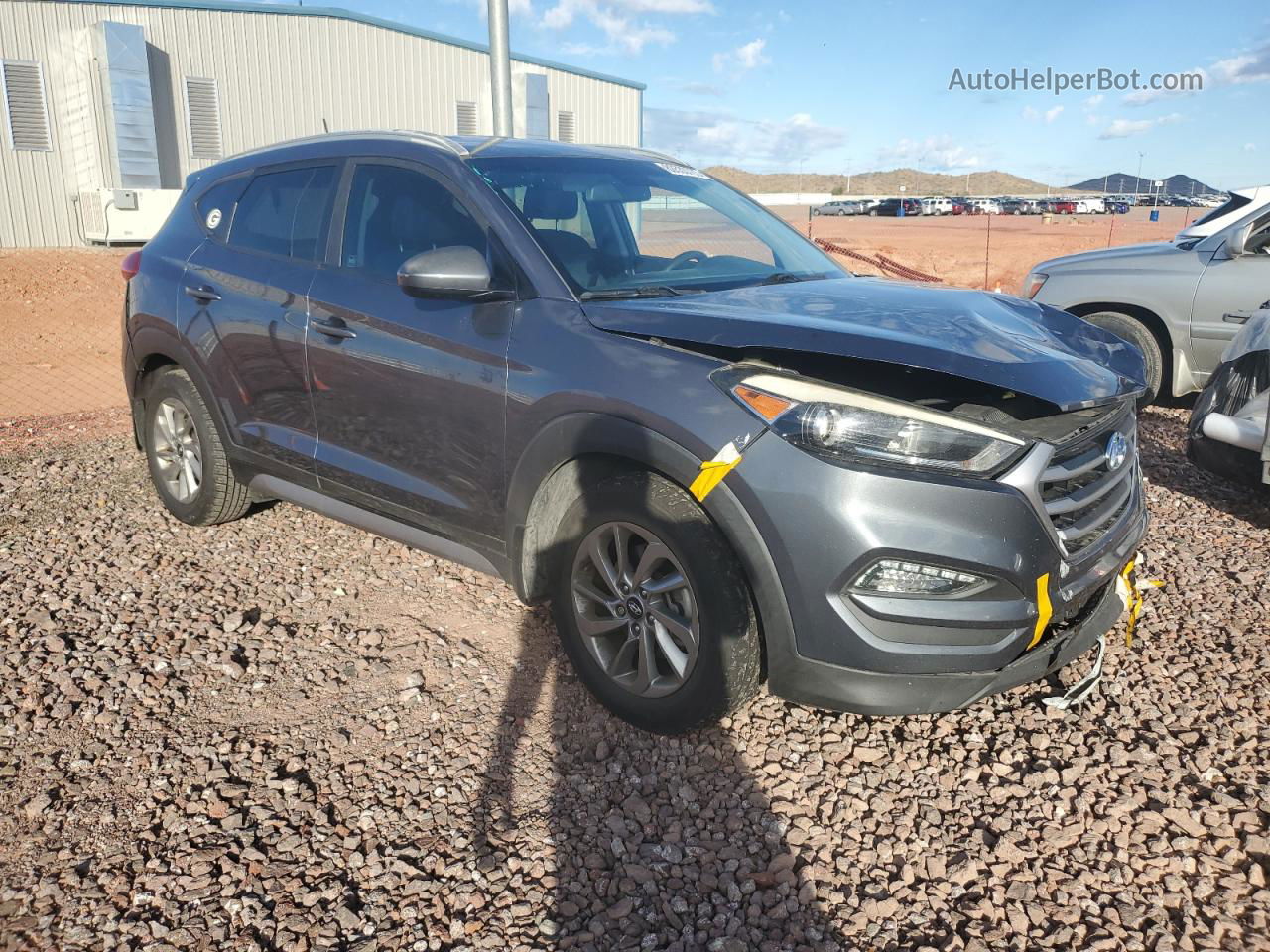 2017 Hyundai Tucson Limited Gray vin: KM8J33A42HU424696