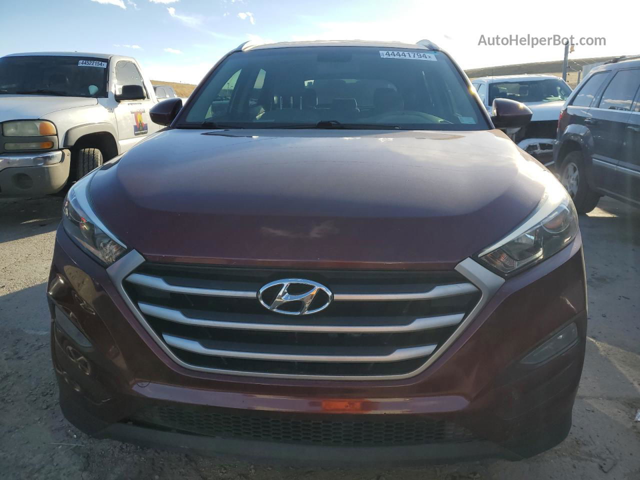 2017 Hyundai Tucson Limited Темно-бордовый vin: KM8J33A42HU485398