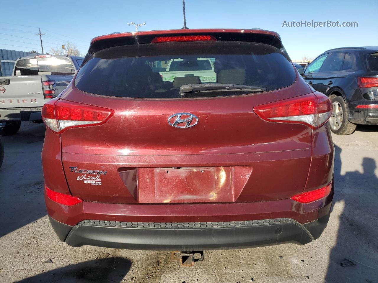 2017 Hyundai Tucson Limited Темно-бордовый vin: KM8J33A42HU485398