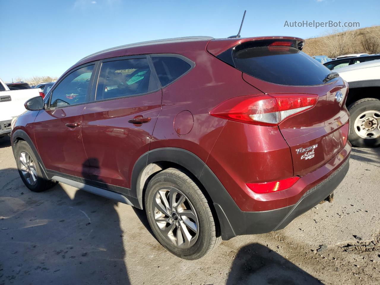 2017 Hyundai Tucson Limited Темно-бордовый vin: KM8J33A42HU485398