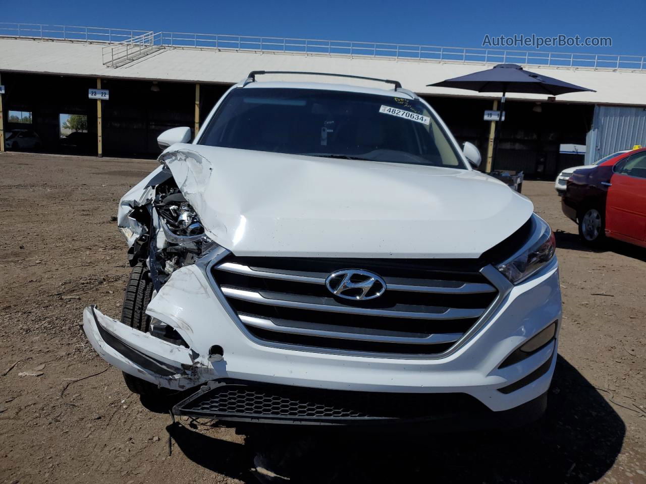 2017 Hyundai Tucson Limited White vin: KM8J33A42HU534356