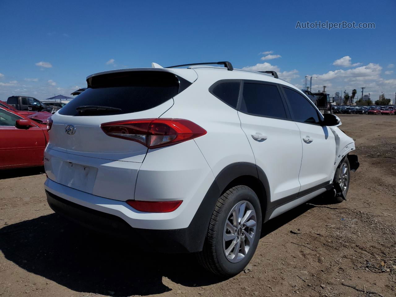 2017 Hyundai Tucson Limited White vin: KM8J33A42HU534356