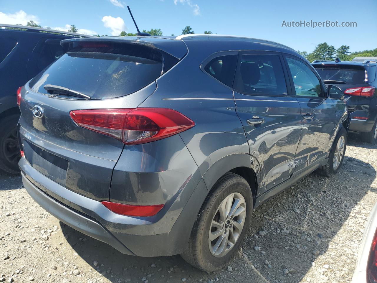 2016 Hyundai Tucson Limited Gray vin: KM8J33A43GU093819