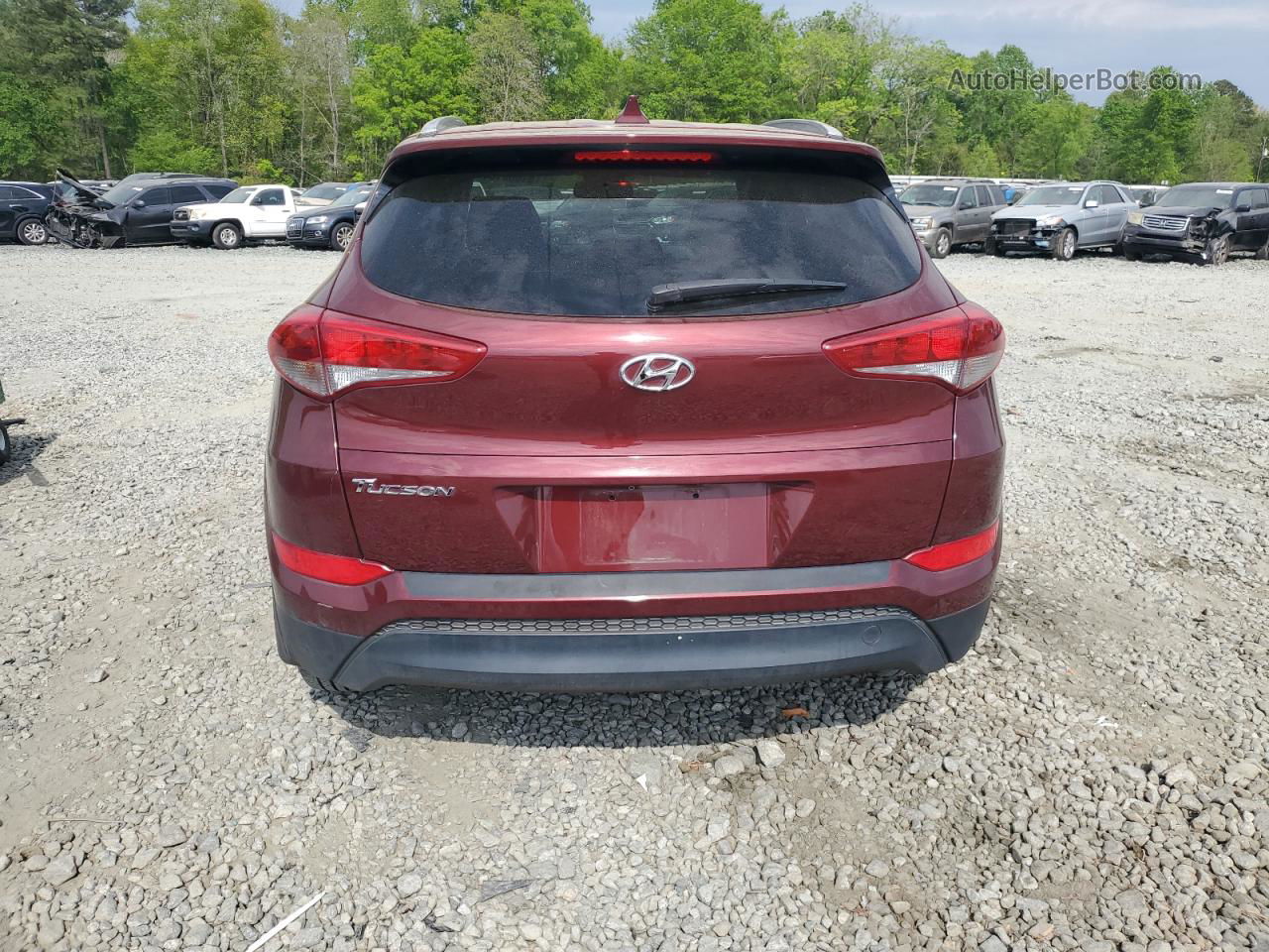 2017 Hyundai Tucson Limited Red vin: KM8J33A44HU421279