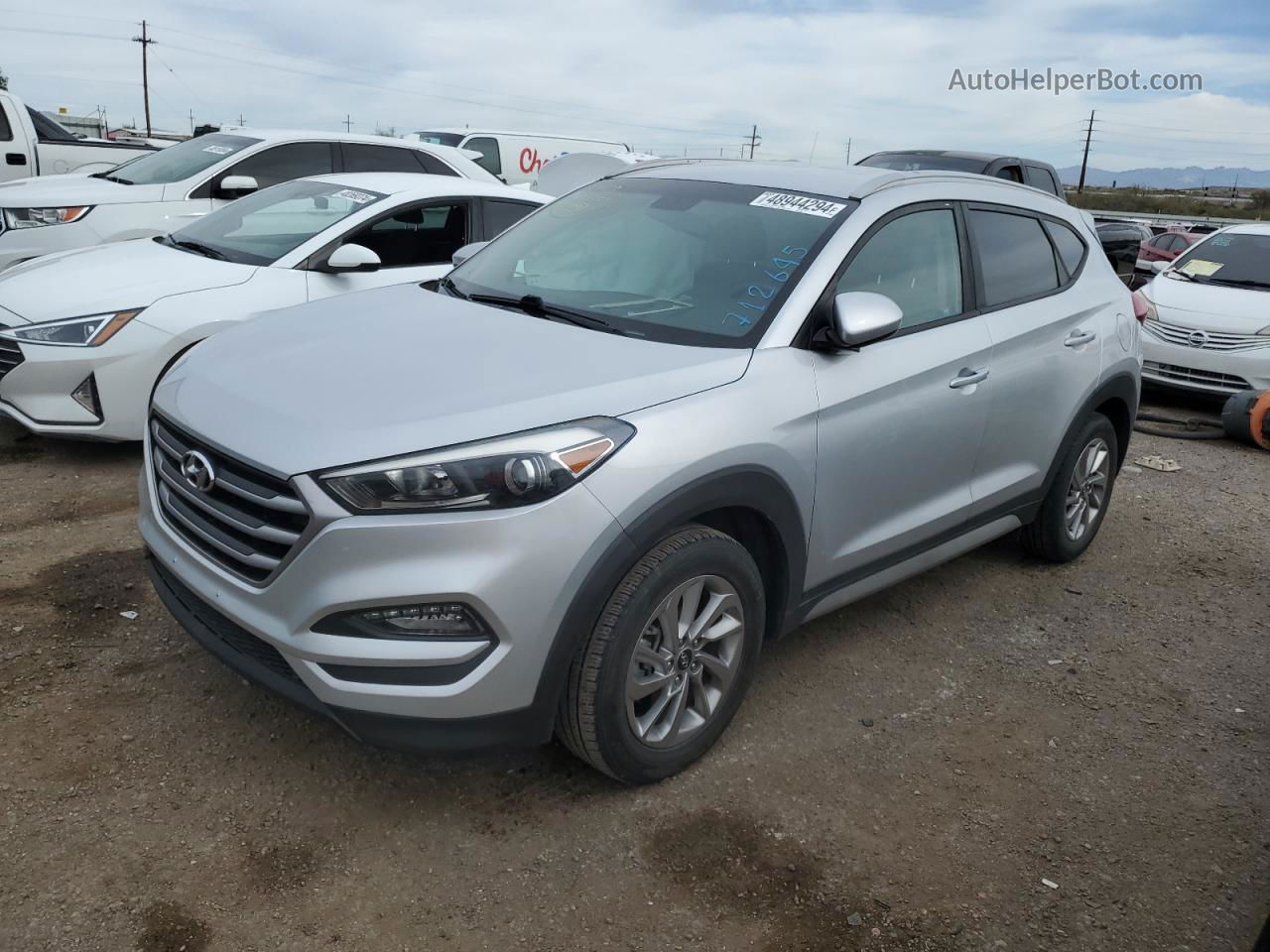 2018 Hyundai Tucson Sel Silver vin: KM8J33A44JU712645