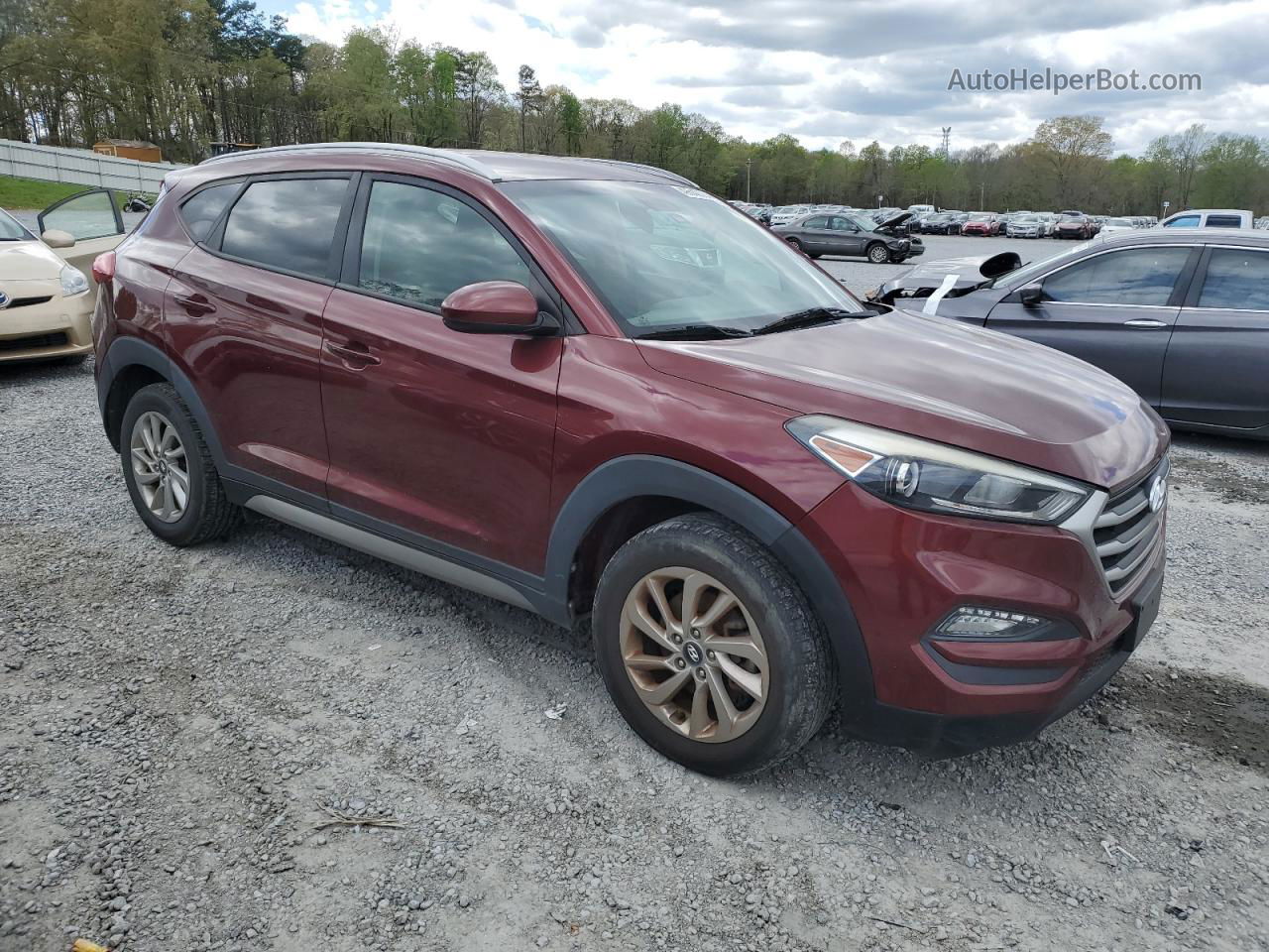 2017 Hyundai Tucson Limited Maroon vin: KM8J33A45HU252437