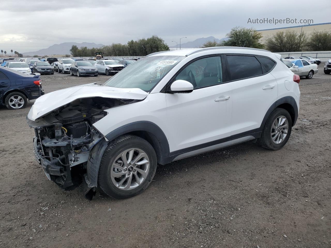 2017 Hyundai Tucson Limited White vin: KM8J33A45HU273434