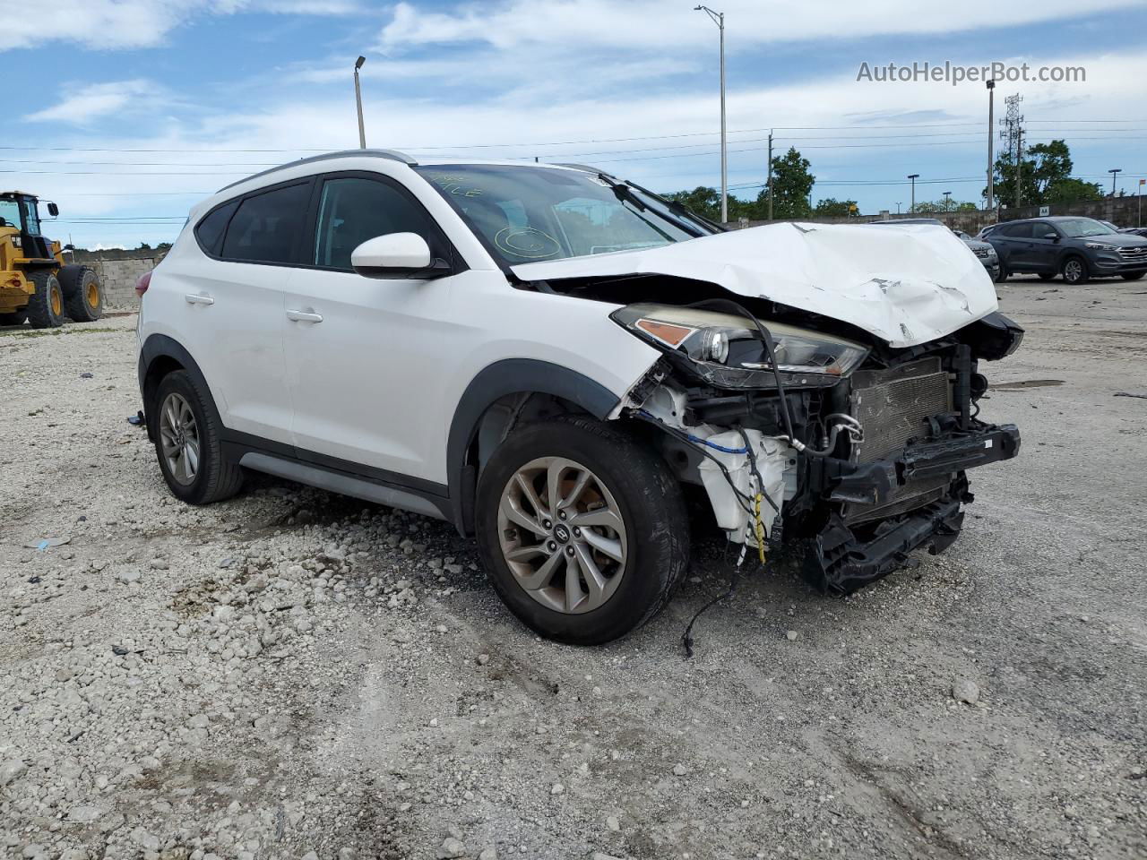 2017 Hyundai Tucson Limited White vin: KM8J33A45HU364283