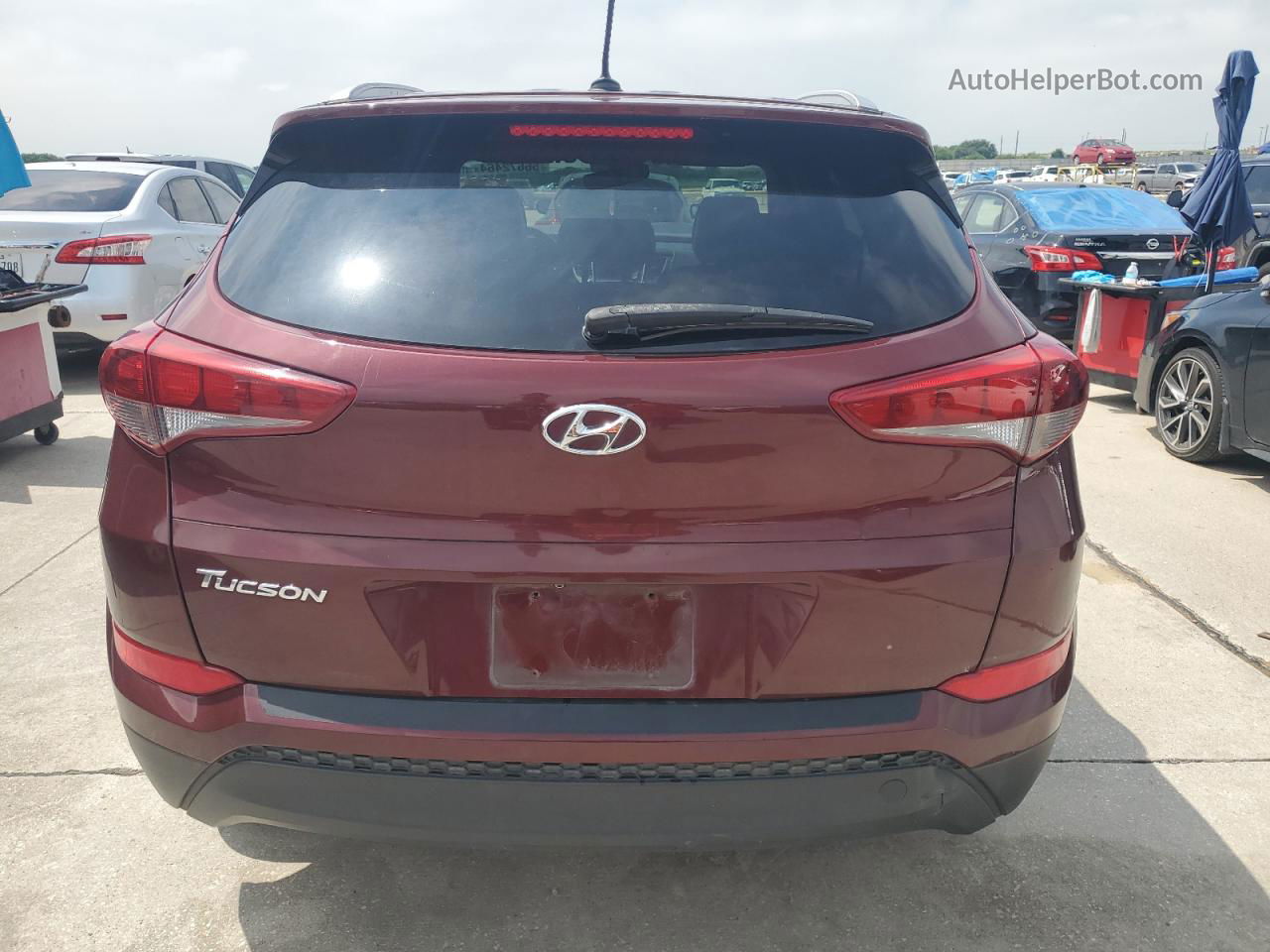 2017 Hyundai Tucson Limited Burgundy vin: KM8J33A45HU487517