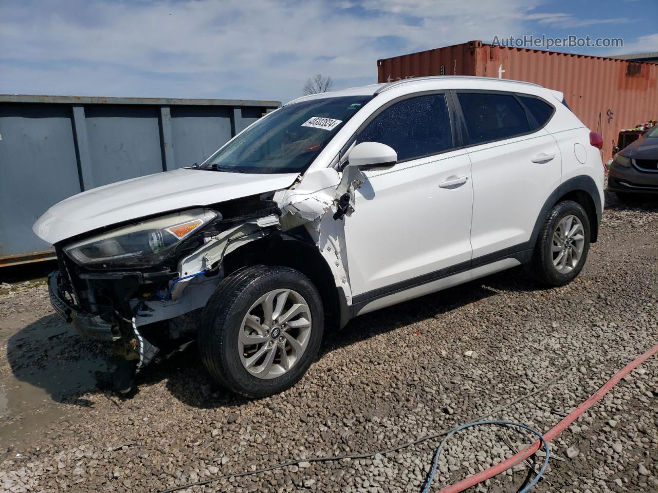 2017 Hyundai Tucson Limited White vin: KM8J33A45HU584829