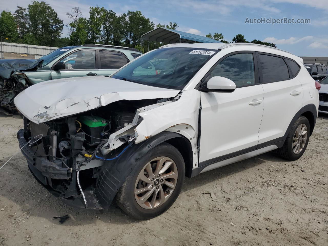 2018 Hyundai Tucson Sel White vin: KM8J33A45JU615499