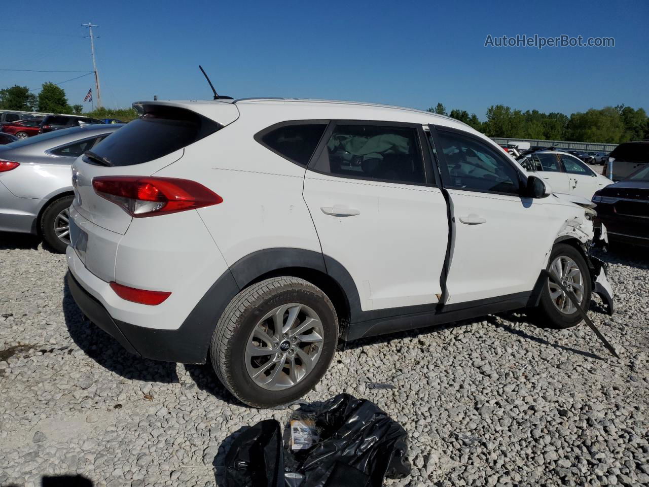 2016 Hyundai Tucson Limited White vin: KM8J33A46GU023814