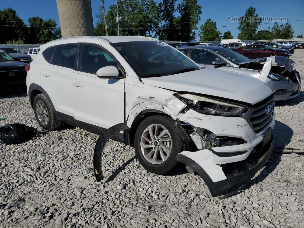 2016 Hyundai Tucson Limited White vin: KM8J33A46GU023814