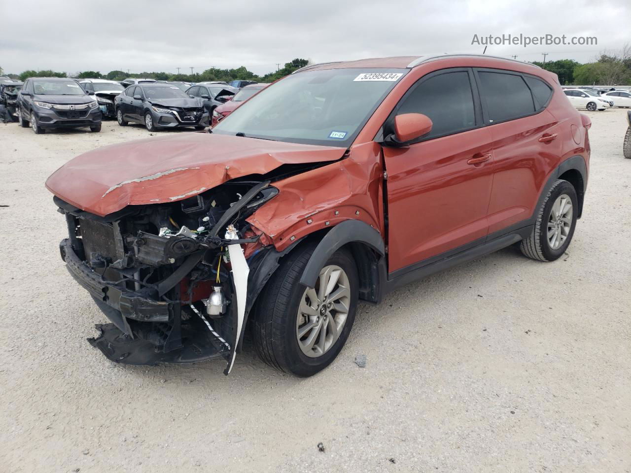 2016 Hyundai Tucson Limited Оранжевый vin: KM8J33A46GU203410