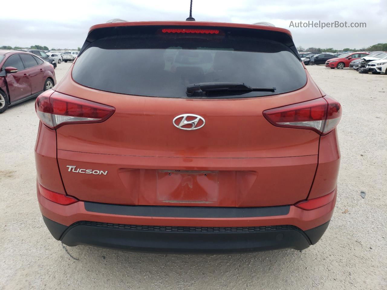 2016 Hyundai Tucson Limited Orange vin: KM8J33A46GU203410