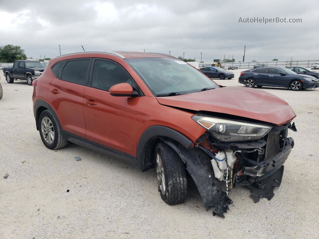 2016 Hyundai Tucson Limited Orange vin: KM8J33A46GU203410