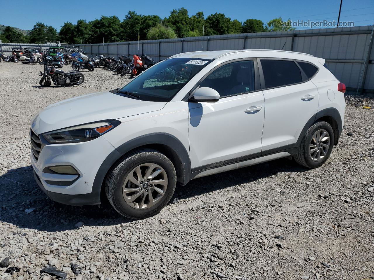 2017 Hyundai Tucson Limited White vin: KM8J33A46HU352806