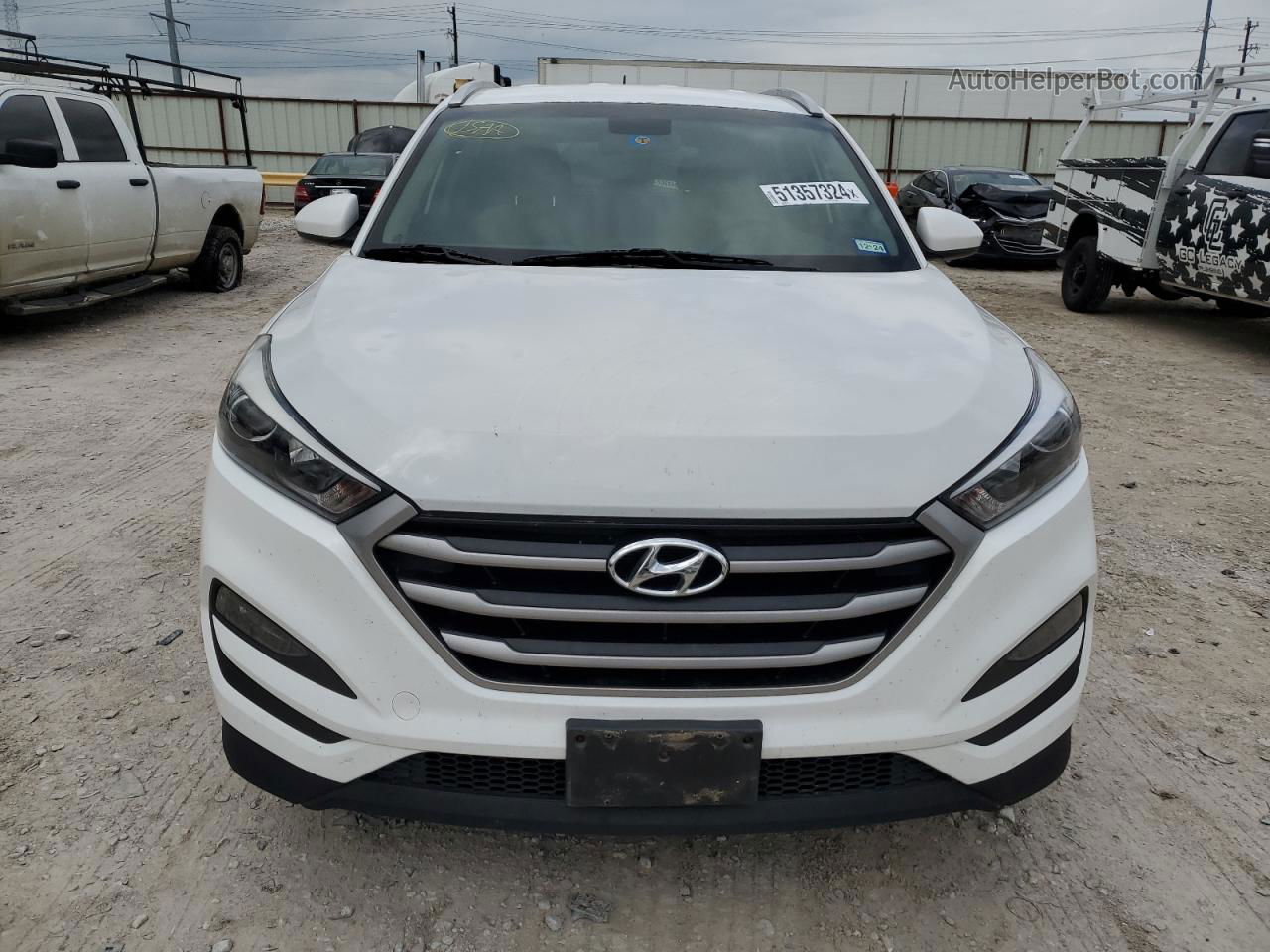 2017 Hyundai Tucson Limited White vin: KM8J33A46HU385370