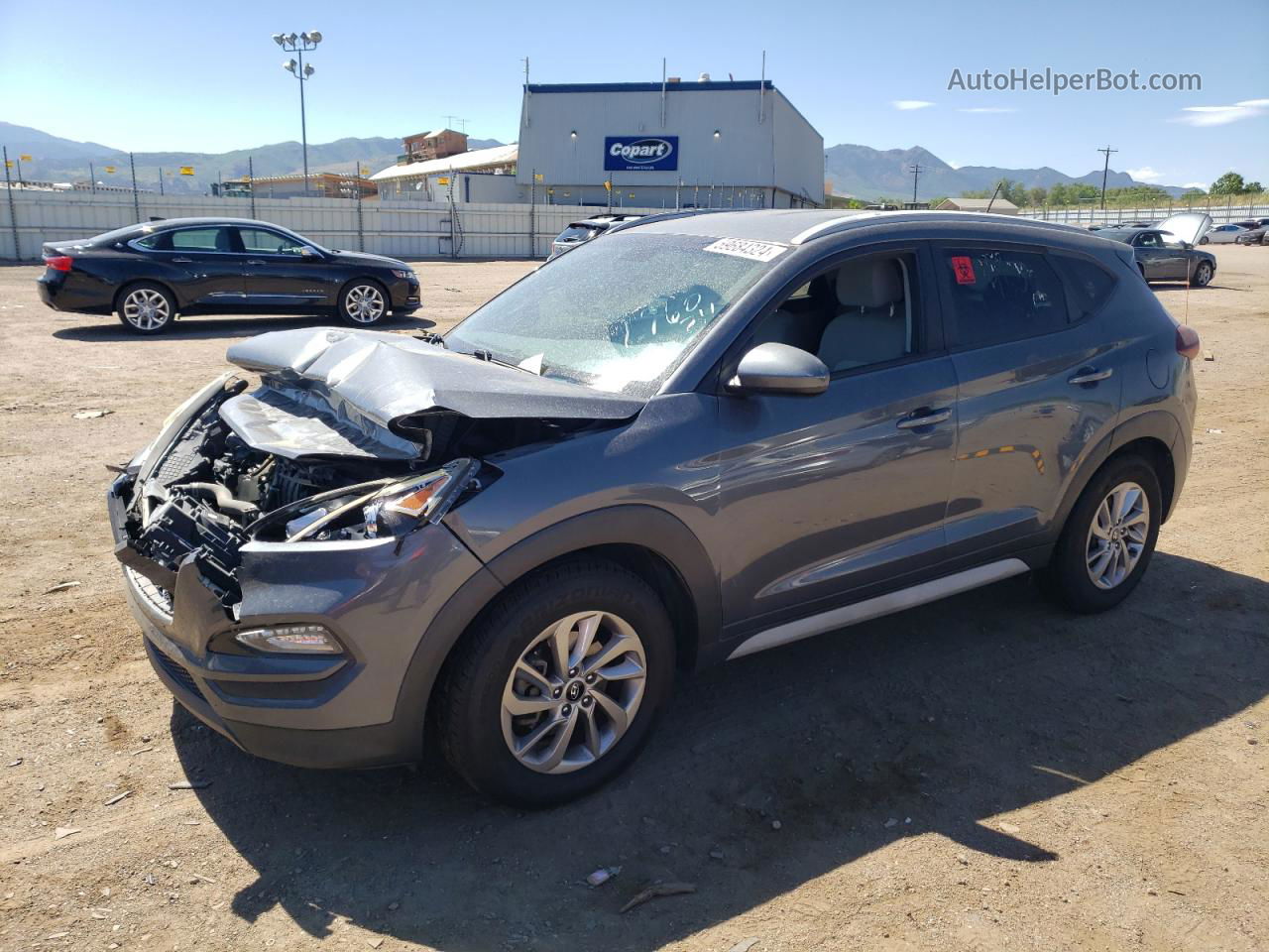 2017 Hyundai Tucson Limited Серый vin: KM8J33A46HU401499