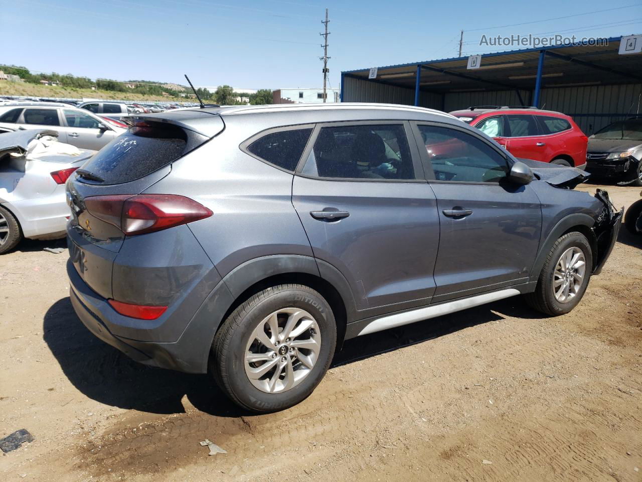 2017 Hyundai Tucson Limited Серый vin: KM8J33A46HU401499