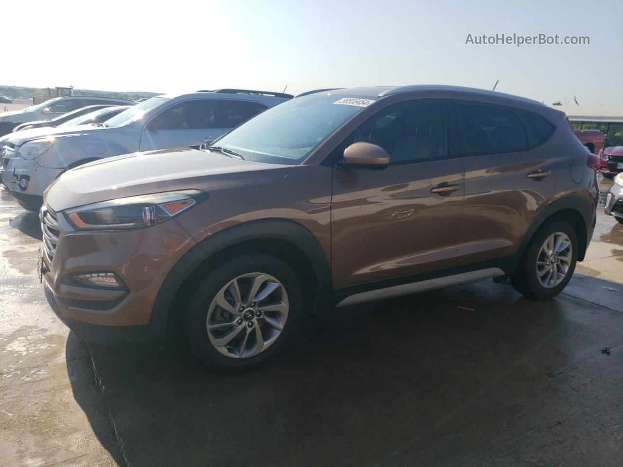 2017 Hyundai Tucson Limited Brown vin: KM8J33A46HU416942