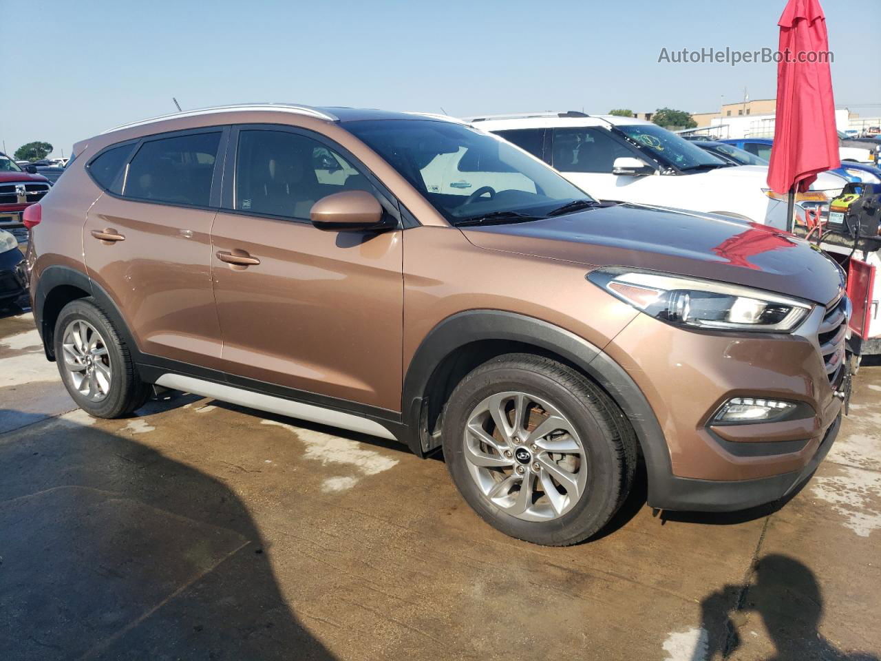 2017 Hyundai Tucson Limited Brown vin: KM8J33A46HU416942