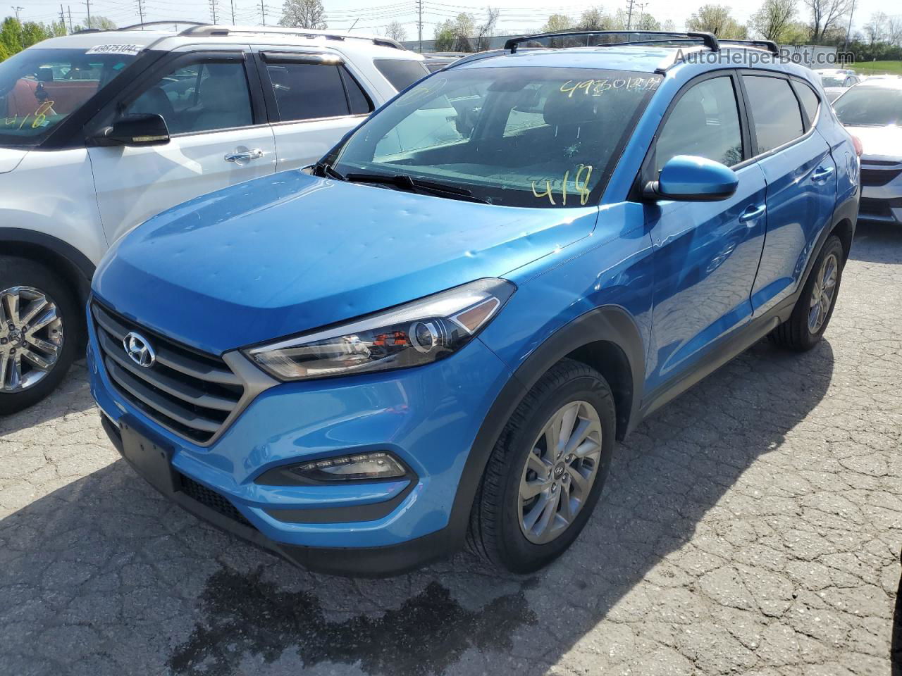 2016 Hyundai Tucson Limited Blue vin: KM8J33A47GU182468