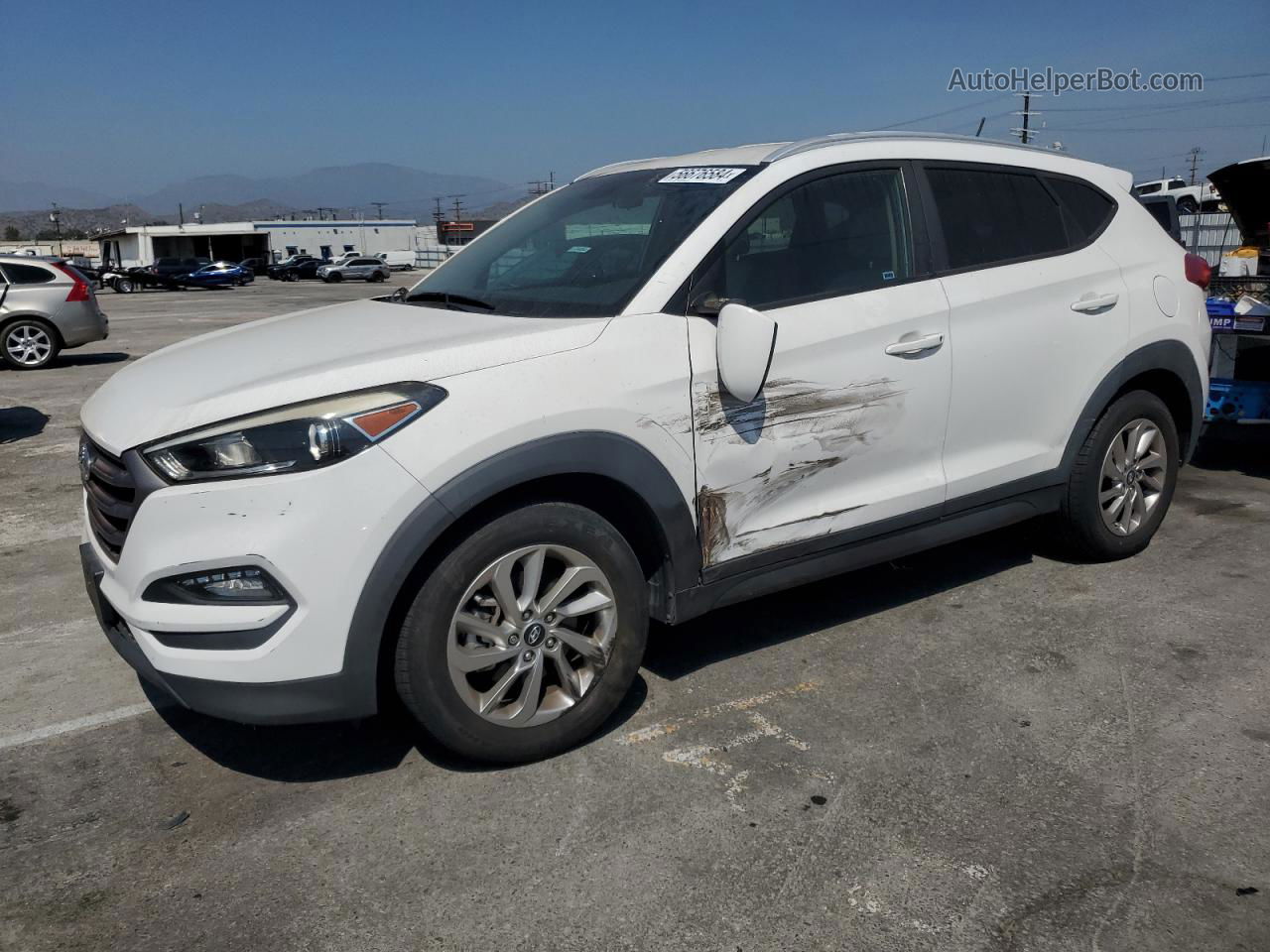 2016 Hyundai Tucson Limited White vin: KM8J33A47GU233628