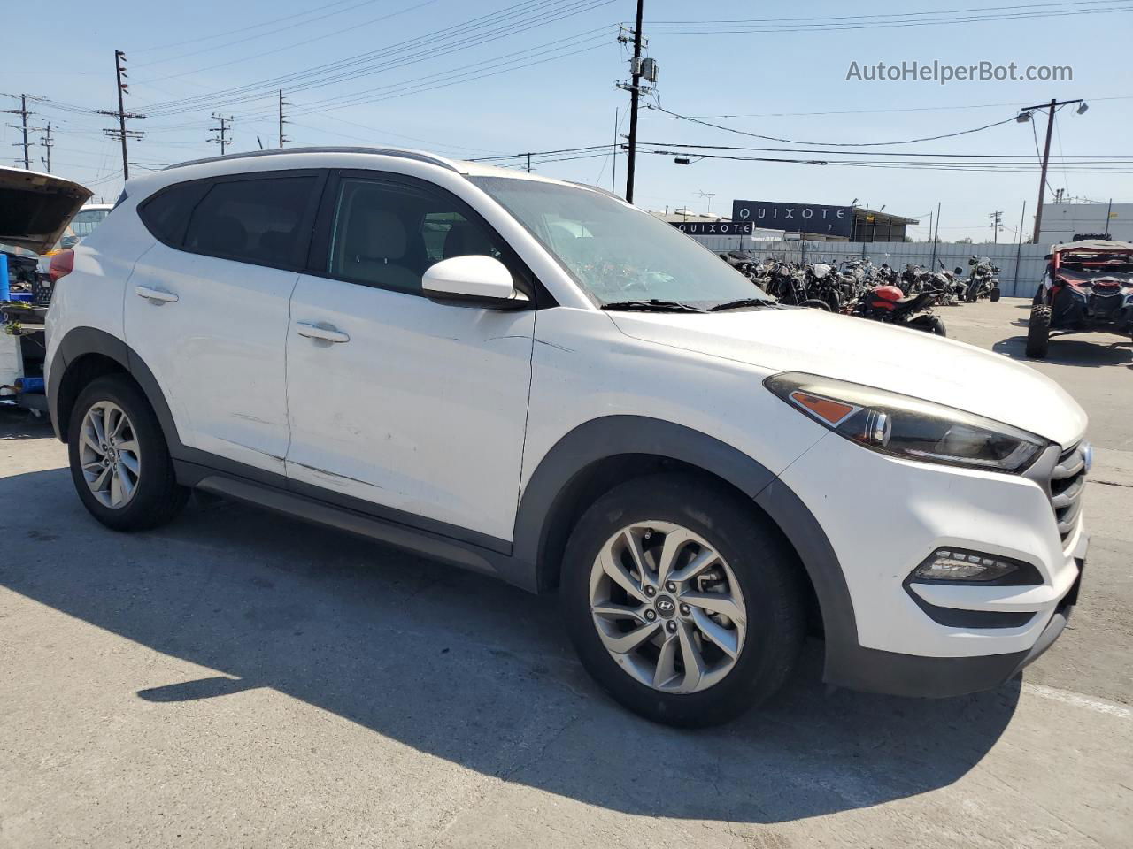 2016 Hyundai Tucson Limited White vin: KM8J33A47GU233628