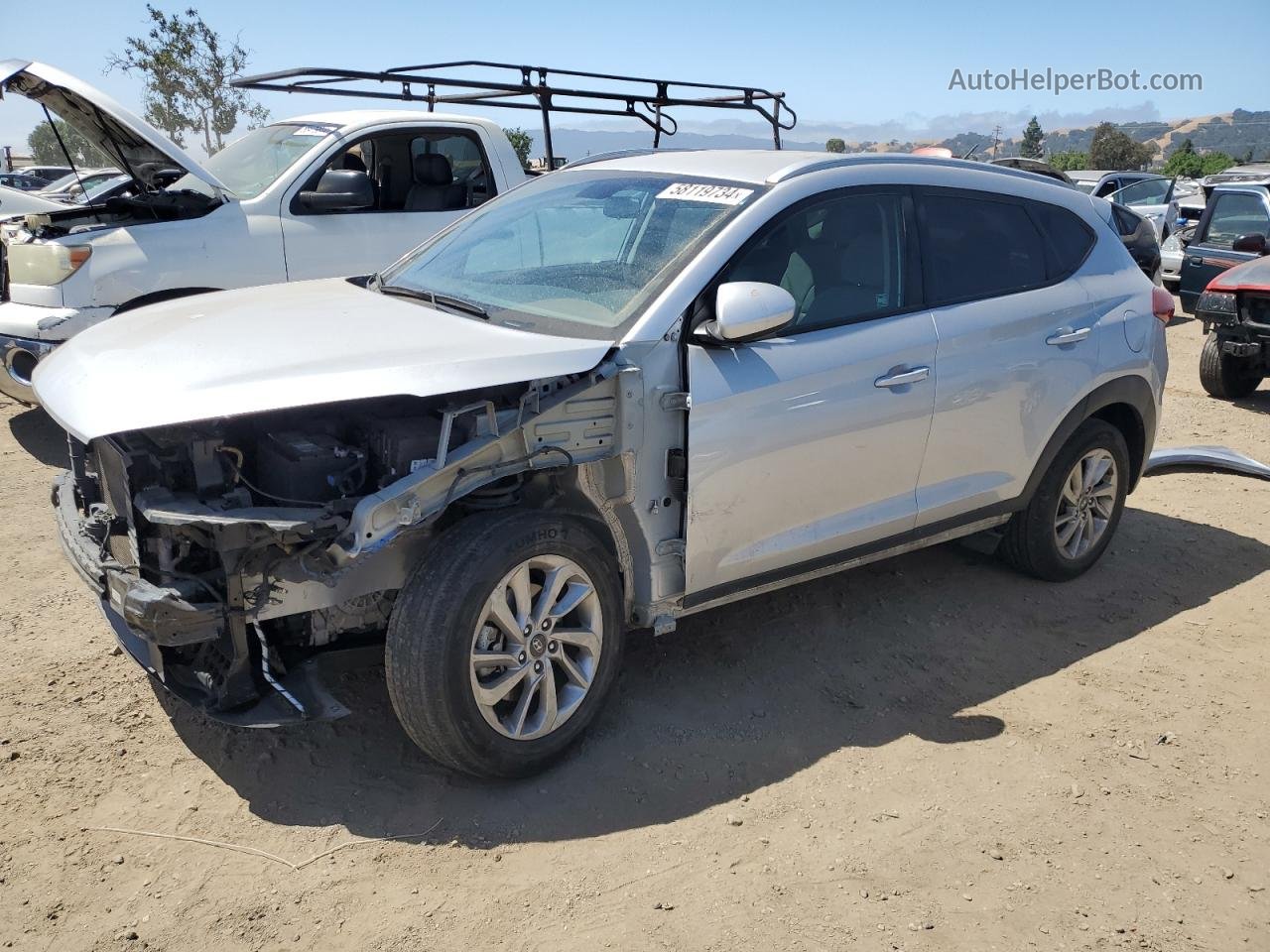 2017 Hyundai Tucson Limited Silver vin: KM8J33A47HU274410