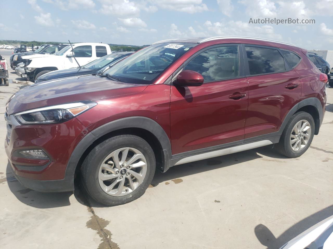 2017 Hyundai Tucson Limited Burgundy vin: KM8J33A47HU398127