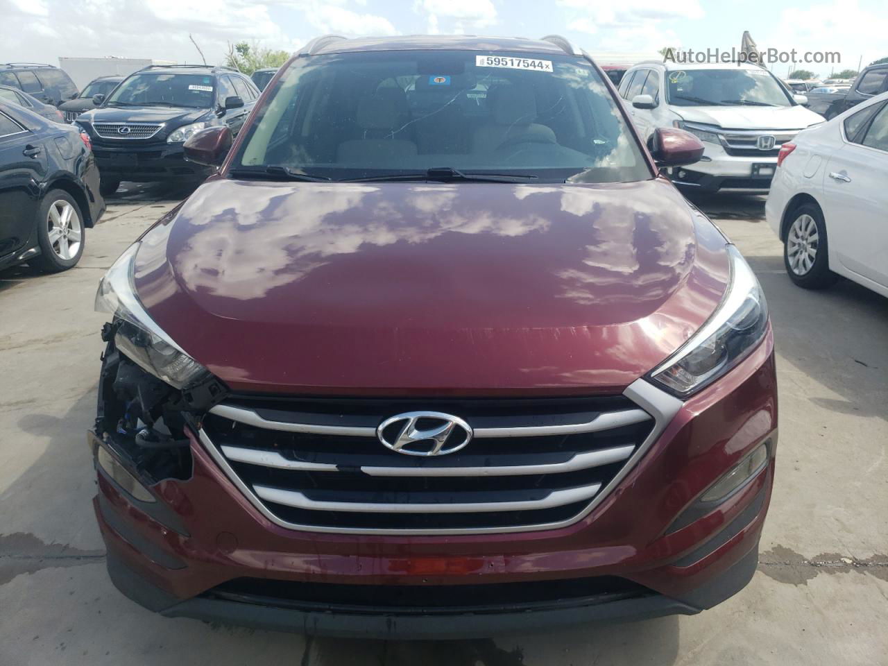 2017 Hyundai Tucson Limited Burgundy vin: KM8J33A47HU398127