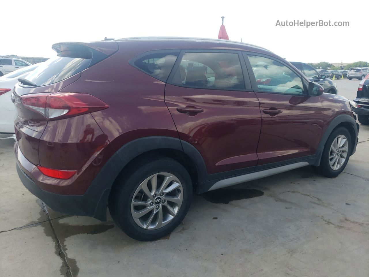 2017 Hyundai Tucson Limited Burgundy vin: KM8J33A47HU398127