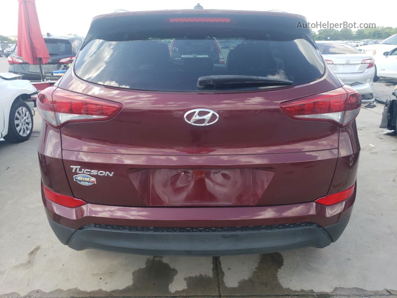 2017 Hyundai Tucson Limited Burgundy vin: KM8J33A47HU398127