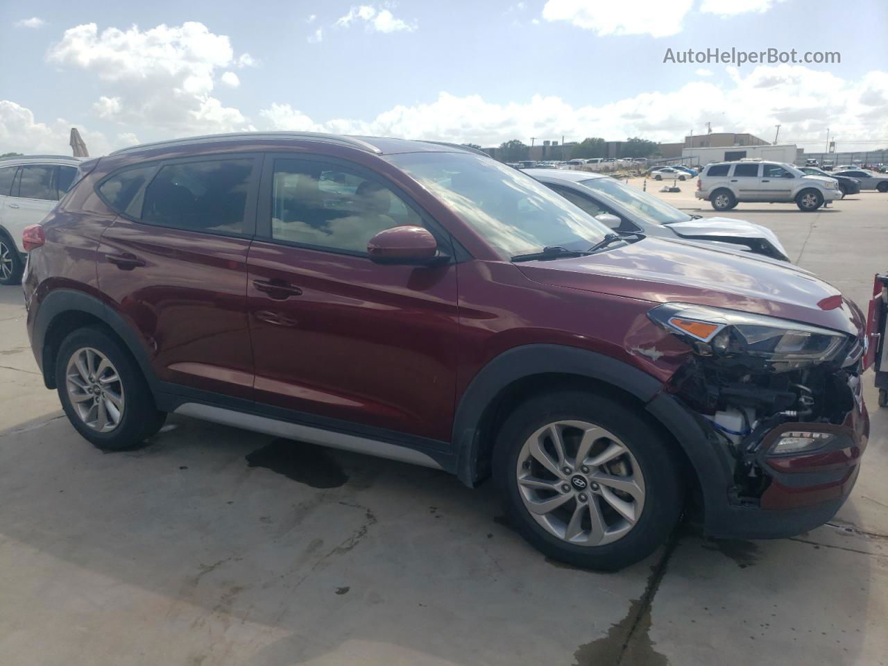 2017 Hyundai Tucson Limited Burgundy vin: KM8J33A47HU398127