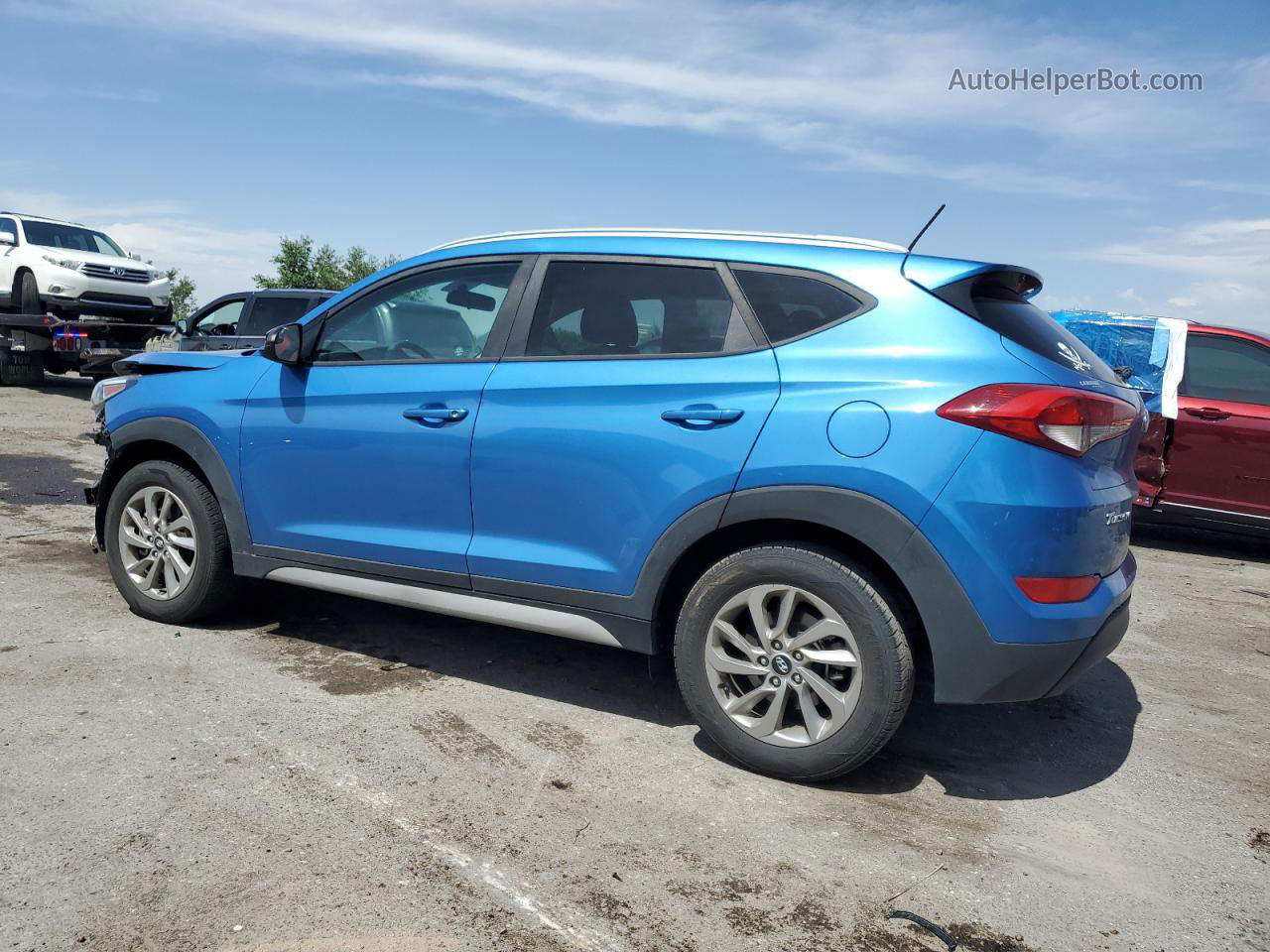 2017 Hyundai Tucson Limited Синий vin: KM8J33A47HU407912