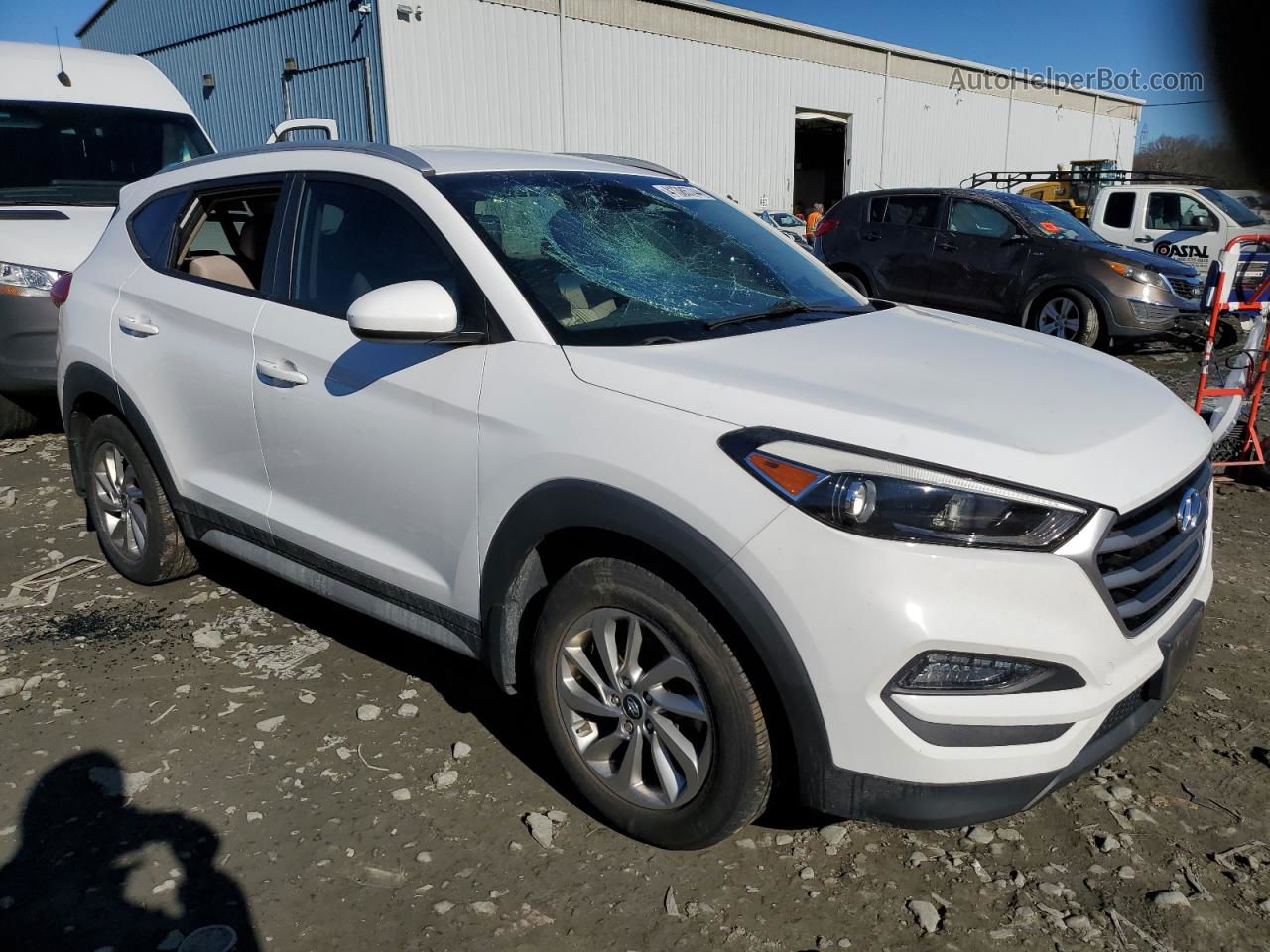 2017 Hyundai Tucson Limited White vin: KM8J33A47HU585738