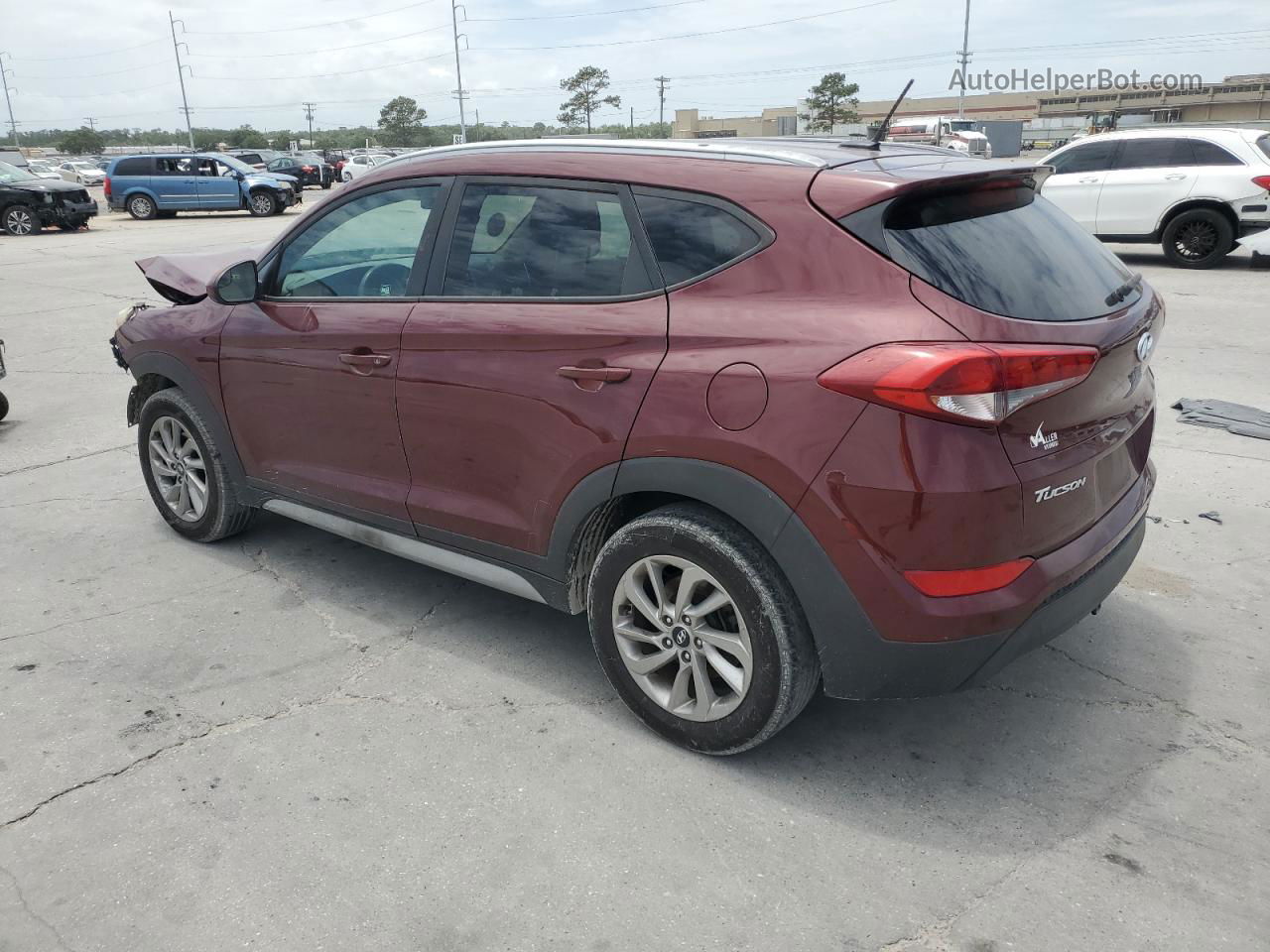 2017 Hyundai Tucson Limited Burgundy vin: KM8J33A47HU596299