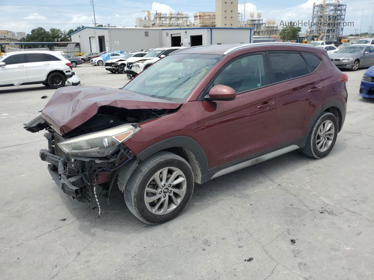 2017 Hyundai Tucson Limited Burgundy vin: KM8J33A47HU596299