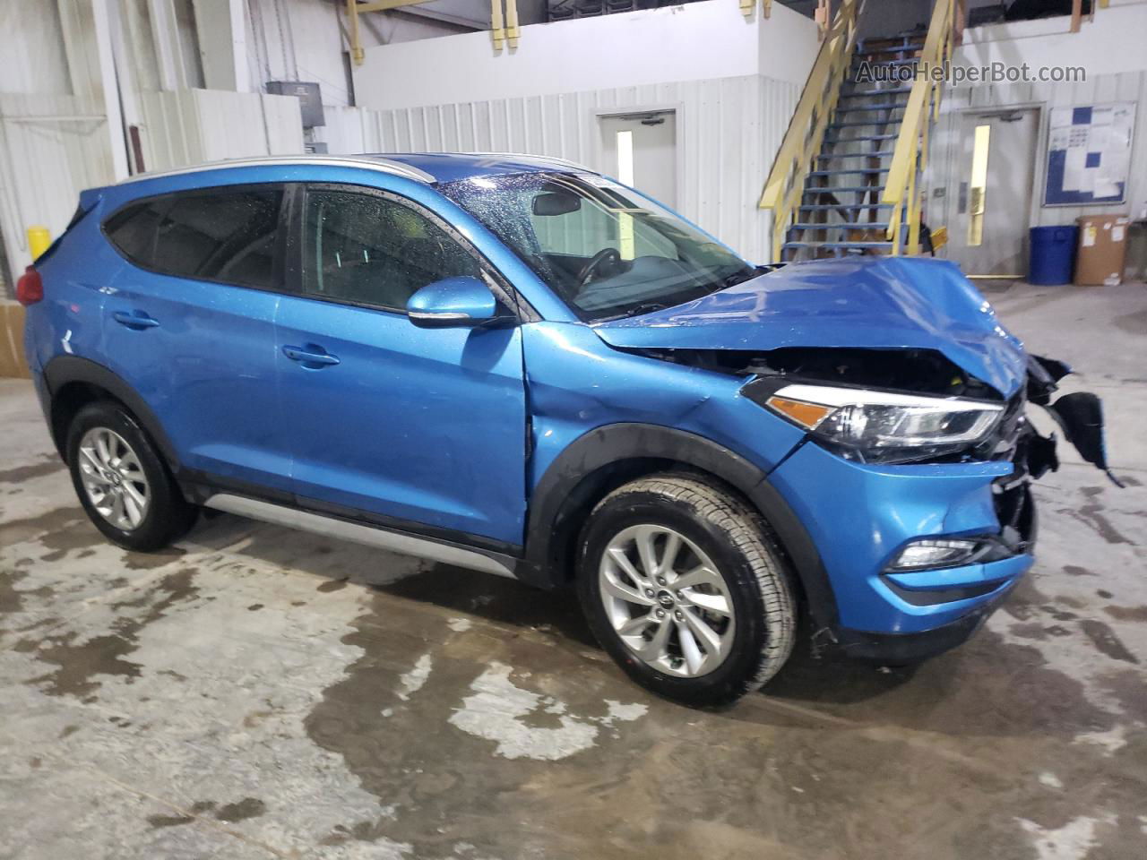 2018 Hyundai Tucson Sel Синий vin: KM8J33A47JU708735